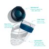 KeepCup Original, Lightweight Plastic Reusable Coffee Cup with Splashproof Sipper Lid - 8oz/227ml - Black