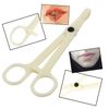 Disposable Piercing Clamps - Combofix 10Pcs Disposable Piercing Forceps Clamp Slotted Navel Forceps Round Open Piercing Plier Tattoo Piercing Tools Piercing Supplies(Type-2)