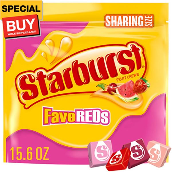 Favereds Fruit Chews Chewy Candy, Sharing Size, 15.6 Oz Bag