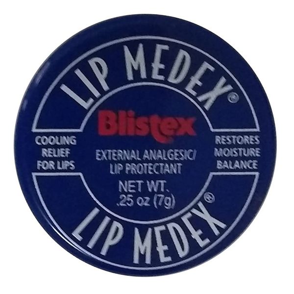 Blistex Medicated Lip Balm, Lip Medex - for Cold, Sores, Cracked & Dry Lips - 0.25 Oz x 2 Pack