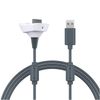 MMOBIEL Charging Cable Controller Compatible with Microsoft Xbox 360/360 Slim - Wireless Controller USB Charging Cable Xbox 360 1.5m / 4800mAh - Black
