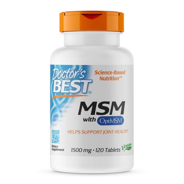 Doctor's Best MSM, 1500 mg, 120 Tablets