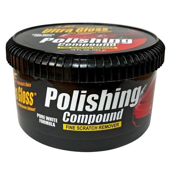 Polishing Compound & Scratch Remover Paste Car Buffer 10oz Pure White Formula HS