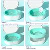 Denture Bath Box and Denture Brush Denture&Retainer Set, Denture Case with Mirror (White)