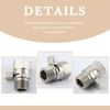 APLusee Shower Head Shut Off Valve, Solid Brass Water Flow Restrictor with Adjustable Lever, Brushed Nickel