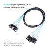 ADCAUDX SATA-III Cable: 0.5M, 4Pcs/Set - SATA 6Gbps - HDD/SSD Data Cable for Server, Bitcoin Computer, Raid (1.6FT)
