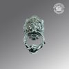 Chrome Lion Head Door Knocker with Shiny Lion Ring Style Front Door Knocker