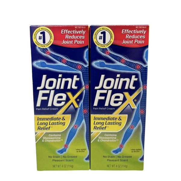 (2) JointFlex Arthritis Pain Relief Cream, Joint Pain No Stain, 4oz, 07/2025