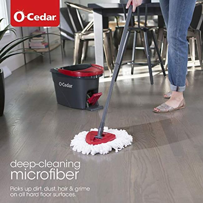 O-Cedar EasyWring Microfiber Spin Mop and Bucket Floor Cleaning System