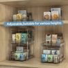 3 Tier Clear Bathroom Organizers with Dividers, Multi- Purpose Pull Out (2 pack)