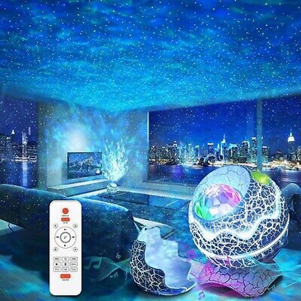 Rossetta Star Projector  LED Lamp Bluetooth Remote Egg Kids Room Party Open Box