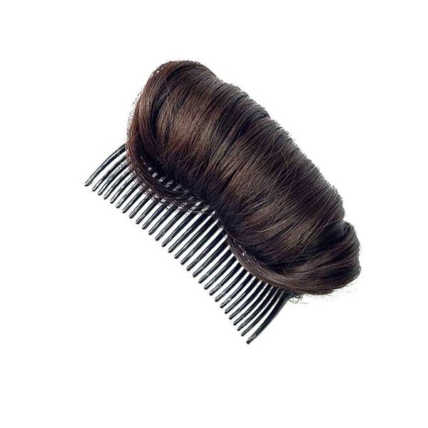 Bump Up Comb Clip Bun Hair Half Ball Head Coil Beehive Fluffy Hair Styler Insert Tool Volume Fluffy Styling Increased Hair Pad Hair Styling Accessories for Women Girls (Dark Brown)