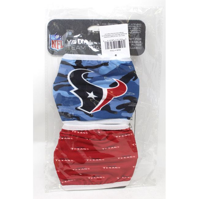 FOCO NFL Houston Texans Team Youth Masks 2 Count