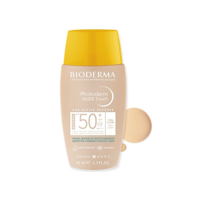 Bioderma Photoderm Nude Touch SPF50+ Very Light Karma ve Yağlı Ciltler için Kapatıcı Etkili Yüksek Korumalı Renkli Güneş Kremi 40 ml