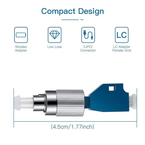 Duogalia 10PC FC Male to LC Female Adapter (5 UPC & 5 APC), Fiber Optic Connector for Visual Fault Locator & Fiber Tester Singlemode 9/125um Optical Adapter