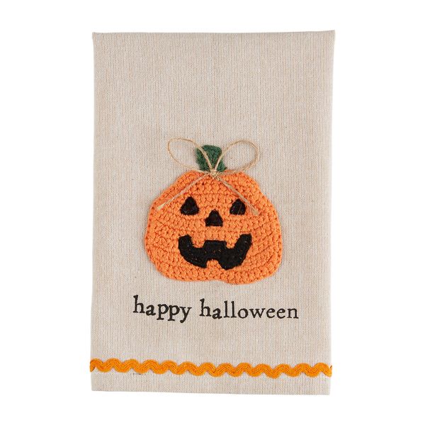 Mud Pie Crochet Towel, Halloween, 10.5" x 7"