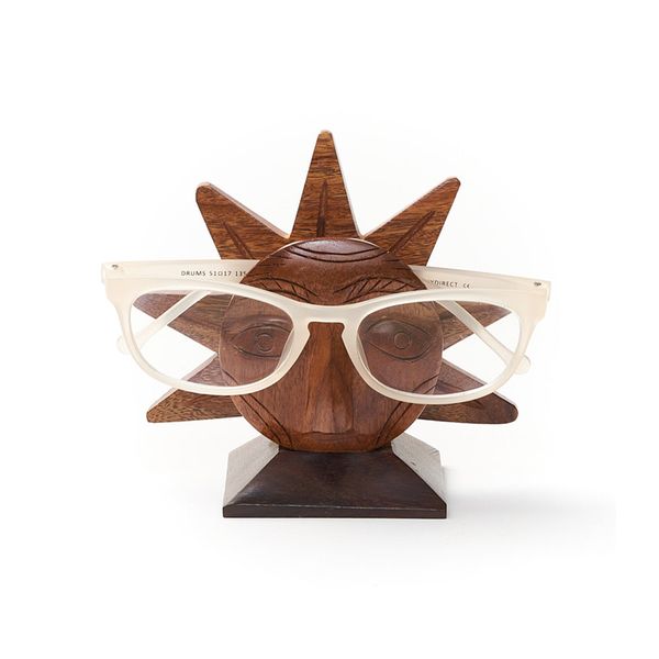 Sun Eyeglass Holder Stand - Handcrafted Sheesham Wood