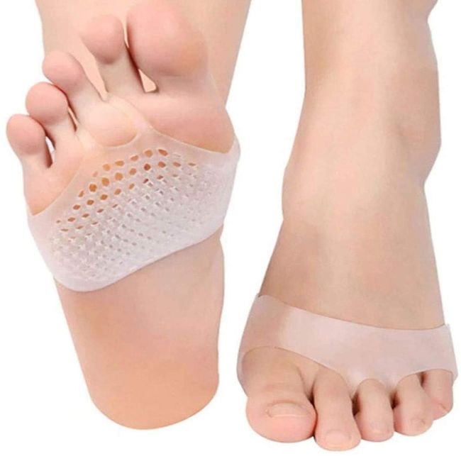 Pedimend Ball of Foot Cushion Breathable Best Gel Metatarsal Pad High Heels Stickers Silicone Gel Shoe Pads for Men and Women - Gel Pads Shoes Metatarsalgia Inserts perfect for runners (1 PAIR)