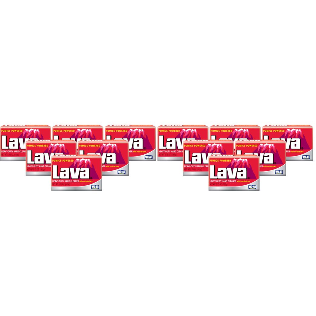Lava Heavy Duty Hand Cleaner Pumice Soap with Moisturizers, 4 Bars [5.75 oz each] with A Compatible Sparklen Wooden Nail Brush