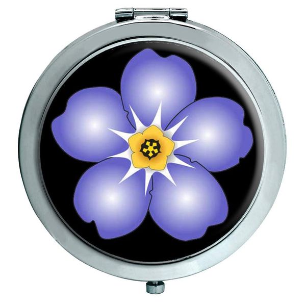 Forget-me-not Chrome Compact Mirror