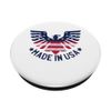 American USA flag eagle and "Made in USA" caption PopSockets Swappable PopGrip