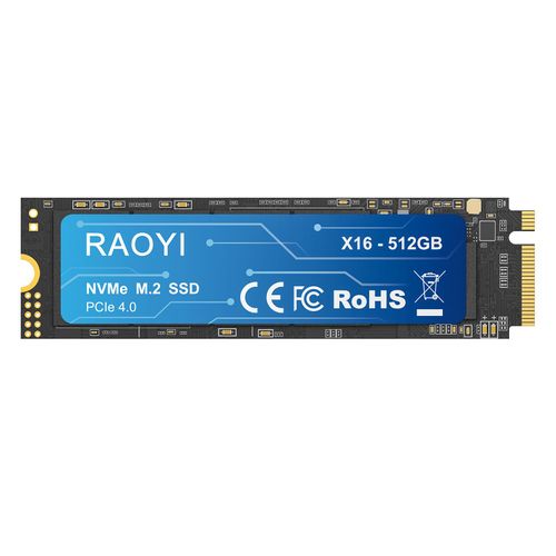 RAOYI 512GB NVMe Internal Solid State Drive M.2 2280 PCIe Gen4x4 SSD, Up to 5000MB/s, Configure SLC Cache, Storage and Memory Expansion for PS5 Laptop Desktop