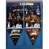 Merry Christmas Large Print Scenery Removable Wall Window Sticker Set 6 sheets