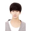 FESHFEN Men's Short Full Wig, Wig, For Medical Use, Natural, Breathable, One Size Fits All, With Net Heat Resistant - black (black 19-3911tcx)