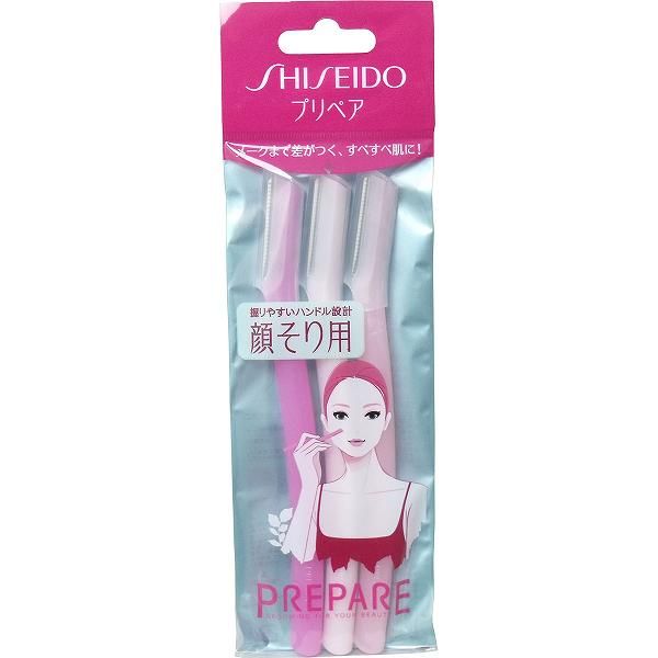 Set of 2 Shiseido Prepare Facial Shaving Large 3 Pieces Unwanted Hair Disposable Support Lubricating Jelly Prepare Facial Shaving Skin Care Fine Today Razor Women&#39;s Razor Women&#39;s Razor Disposable Face Body Care Main Razor Fine Today