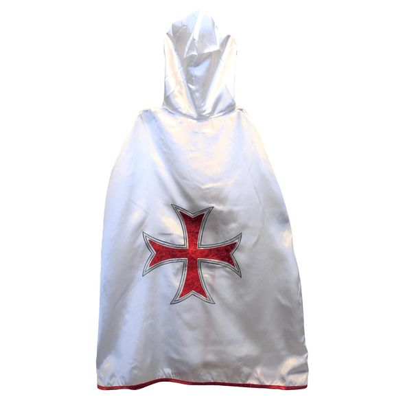 Liontouch Maltese Crusader Knight Cape | Medieval Pretend Play Cloak for Kids with Classic Red Cross Theme | Ideal Dress Up Accessory for Knight Costumes for Boys – One Size Fits All