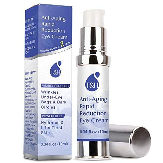 Anti-Aging Rapid Reduction Eye Cream, Visibly and Instantly Reduces Wrinkles, Under-Eye Bags, Dark Circles in 120 Seconds, Hydrates & Lifts Skin (Rapid Anti-Aging Cream [0.34oz])
