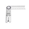 A2ZSCILAB Plastic 8" Spinal Goniometer 360 Degree ISOM Physical Therapy Angle Protractor Ruler