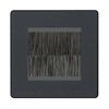BG Evolve Matt Grey Single 2 Gang Brush Cable Entry Wall Plate Black Insert Square