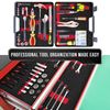 Precision Defined Tool Box Foam - Protective Inserts for Cases, Polyethylene Tool Foam for Cases, Cushion Insert for Toolboxes - Black/Red (45.7 x 30.4 x 5 cm, 3 pack)