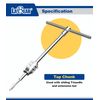 LABEAR 1/4"DR x M5–M12 Interchangeable Adjustable Tap Chuck Adaptor – Heavy-Duty Tap Socket for Hand Tapping