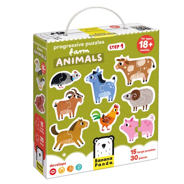 Progressive Puzzles Farm Animals 18m+ Toddler Puzzle