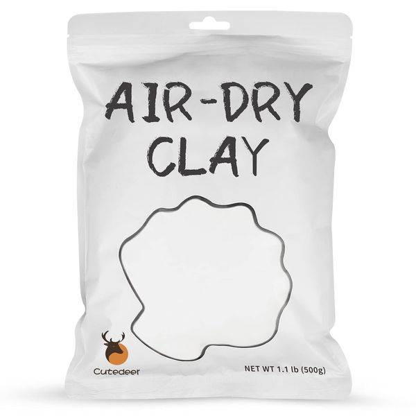 Air Dry Clay - White, 1.1lb Soft Foam Modeling Magic Clay, Ultra Light Clay DIY Creative Molding Clay for Preschool Education Arts & Crafts(1.1lb - 1 Pack, White)