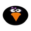 Penguin In A Pink Bow Fake Lashes PopSockets Swappable PopGrip