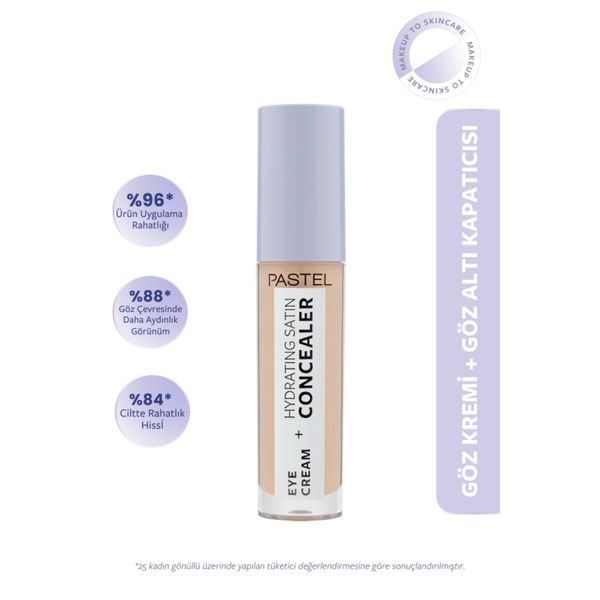 EYE CREAM HYDRATİNG SATİN LONG LASTİNG CONCEALER -UNDER EYE CONCEALER 62 IVORY KEYON2557