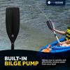 Telescopic Canoe Paddle w/ Bilge Pump Function, Telescoping from 51" to 66"