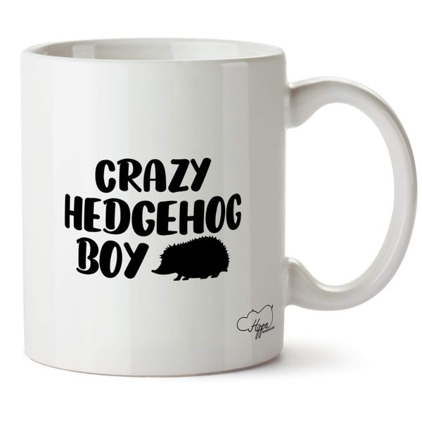 Hippowarehouse Crazy Hedgehog boy Printed Mug Cup Ceramic 10oz