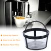 sourcing map 4 Cup Coffee Filter Basket, Reusable Coffee Filter Brew Basket Replacement, Coffee Maker Filter Basket with Closed Bottom, White