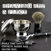 Black New Triple Edge Shaving Razor - Ready to Use || Triple Edge Compatible Razor - Unbreakable Resin Handle - Includes Cartridge Easy to Replace - Three Blade Technology