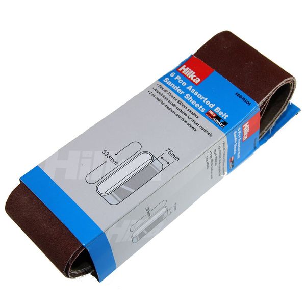 6PCE ASSTD Belt Sander Sheets