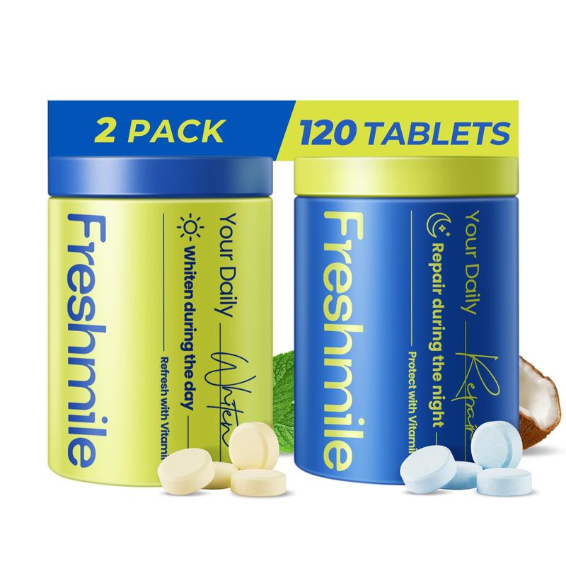 Freshmile Whitening Toothpaste Tablets kit – Natural Teeth Whitening ...