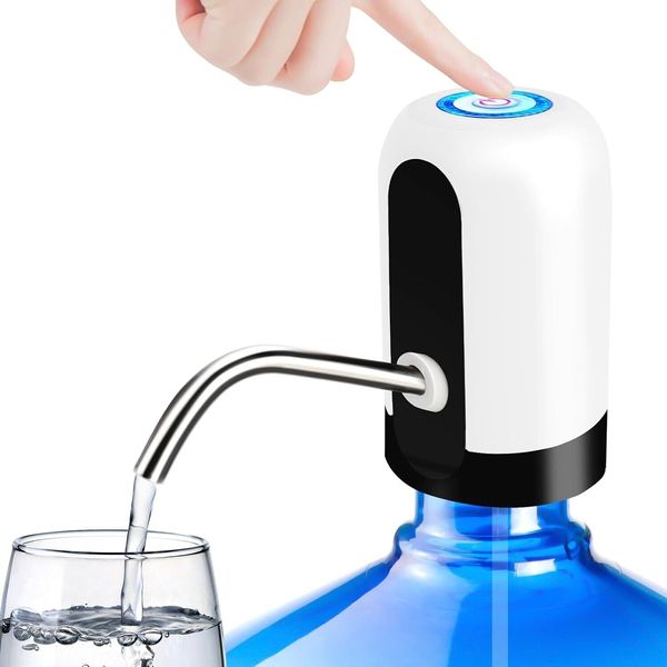 USB Rechargeable Water Bottle Pump - Automatic Universal Dispenser for 5 Gal Jug