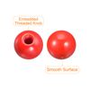 sourcing map 6Pcs Threaded Ball Knobs, M16 Female Thread Thermoset Ball Knob 1.97'' Dia Red Round Operation Ball Handles Embedded Threaded Knob for Machine Handle Tool Replacement
