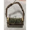 Rustic Wooden Tote For Displaying An Air Plant