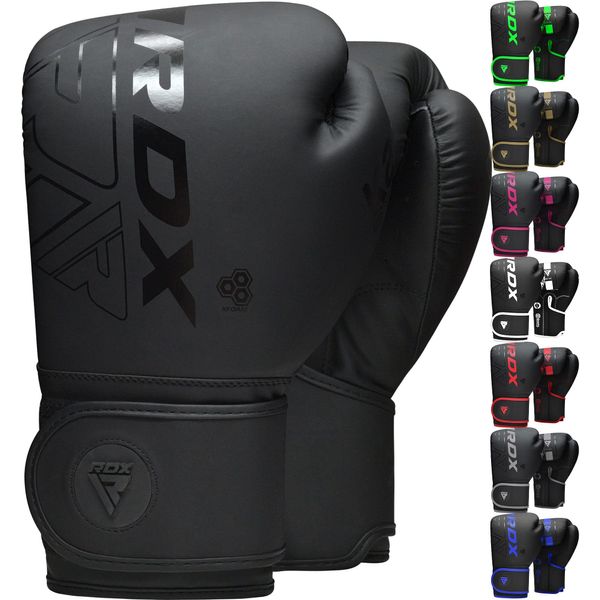 RDX Kids Boxing Gloves Sparring and Muay Thai Maya Hide Leather, Kara Patent Pending Junior Training Mitt for Kickboxing, Punching Bag, Focus Pads, MMA, Thai Pad, Double End Ball Punching Gloves