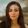 IYOU Boho Rhinestone Headband Silver Crystal Head Chain Vintage Bridal Headpiece Hair Jewelry for Women Gatsby Party